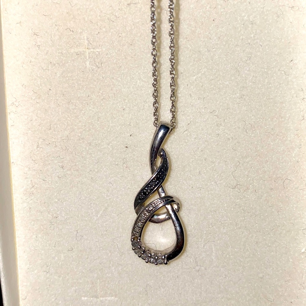 KAY Jewelers BK & WH Diamond Infinity Necklace